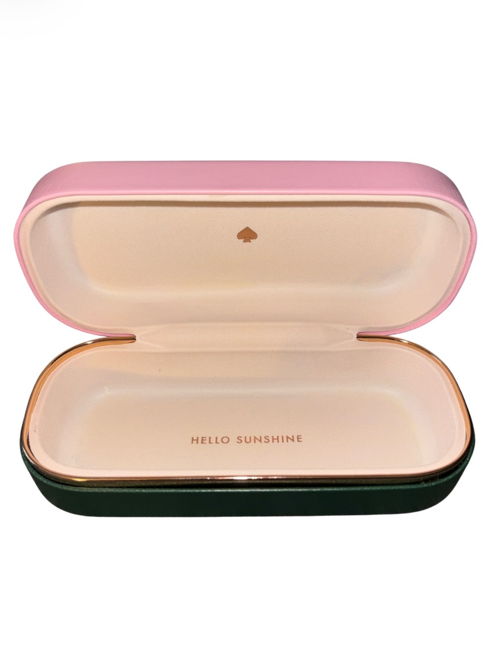 New KATE SPADE New York “Hello Sunshine”Eye Glass Sunglass Case Pink/Green/Gold